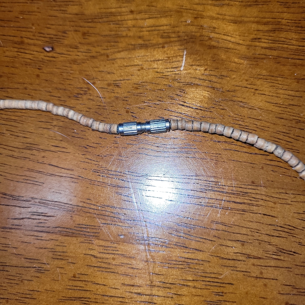 Boho Beach Seashell Necklace Pink White Blue Choker Clam Shell Statement 18 In - Picture 3 of 3